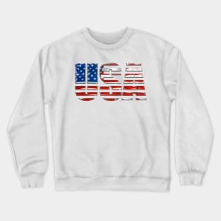 USA Capital Flag Crewneck Sweatshirt